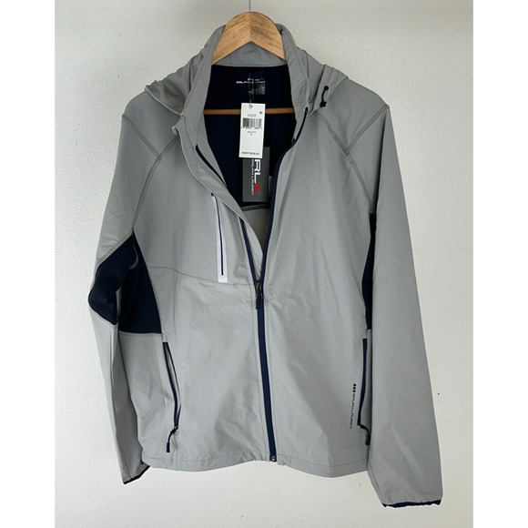Ralph Lauren RLX Golf Packable Jacket Size M Gray Grey New $228 - Picture 1 of 8